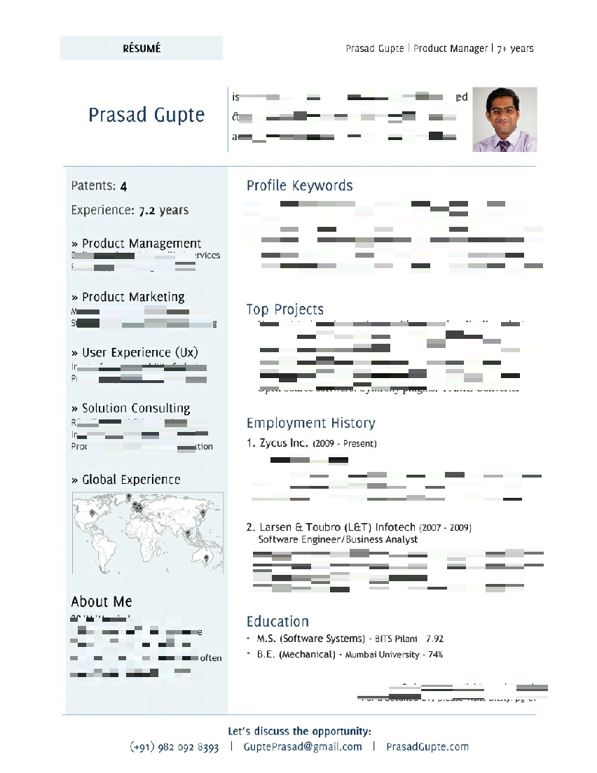 Single-page resume that says it all!