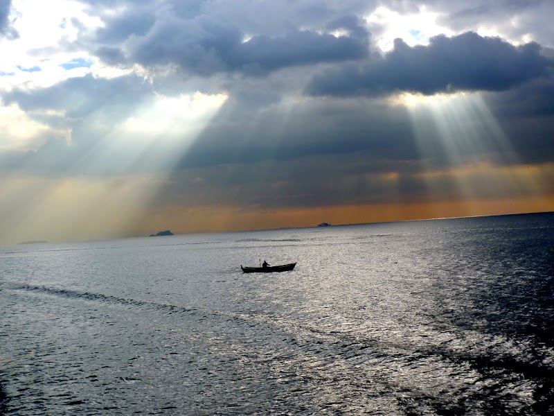 2pm on a cloudy day in the Bosphorus Strait